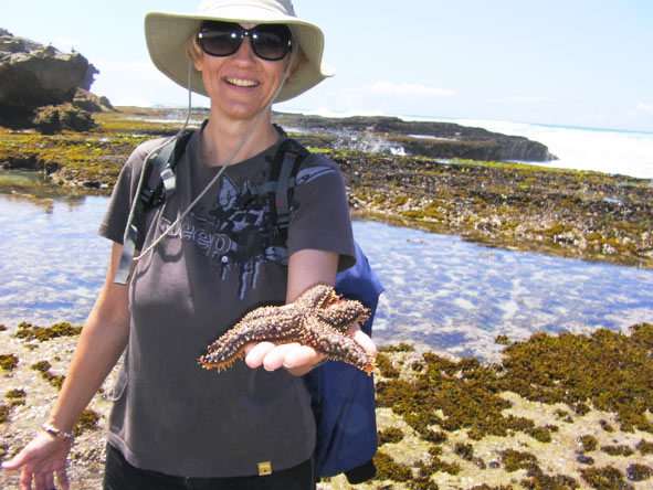Anja Naude - enjoying the rock pools along Cape Town's coast